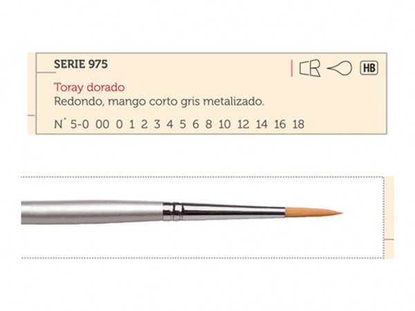 PINCEL CASAN REDONDO 975/18 SINTETICO