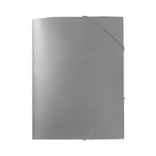CARPETA A4 PLASTICA ELASTICO GRIS
