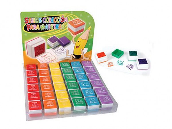 SELLOS ESPAÑOL MAESTRAS PLASTICO C/U