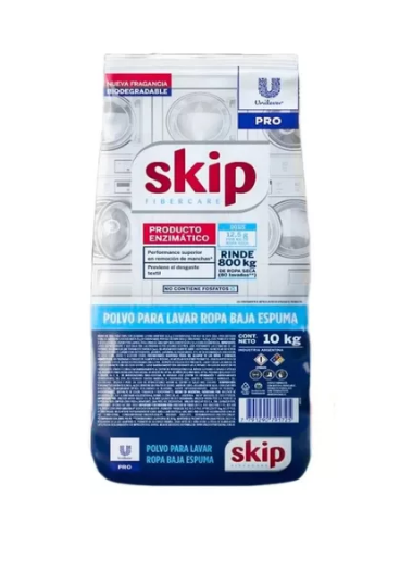 JABON PARA LAVAR BAJA ESPUMA skip x10k POLVO