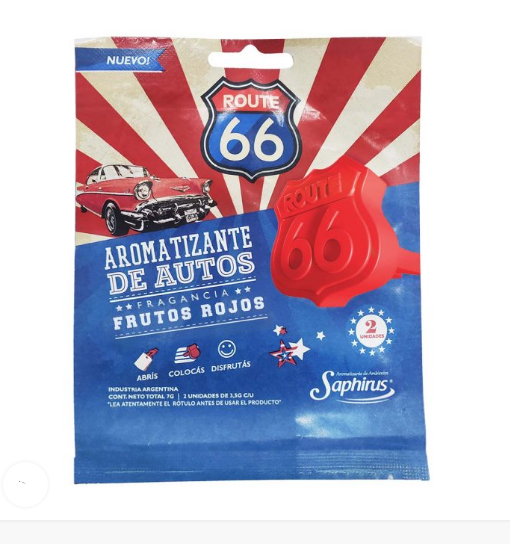 AROMATIZANTE AUTO "ROUTE 66" FRUTOS ROJOS