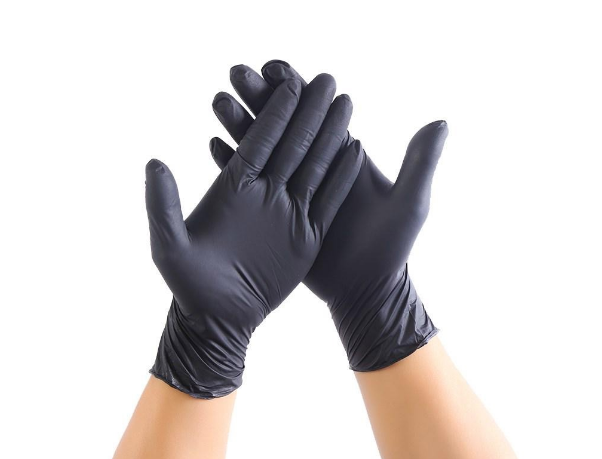 GUANTES DE NITRILO NEGRO C/U