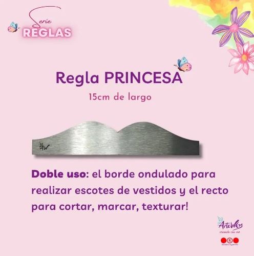 HERRAMIENTAS REGLA PRINCESA ACERO INOX