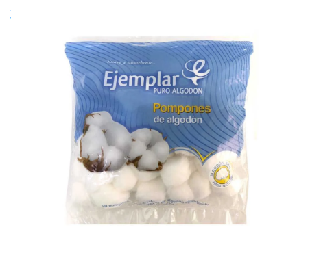 ALGODON PURO EJEMPLAR POMPONES 50unid