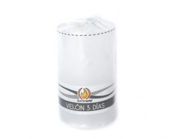 VELON 3 DIAS ILUMINARTE 8cm BLANCO