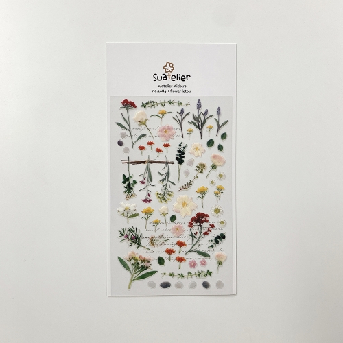 STICKER PVC 10x19cm FLOWER LETTER