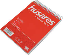 BLOCK ESPIRAL HUSARES A4 80H CUADRICULAD