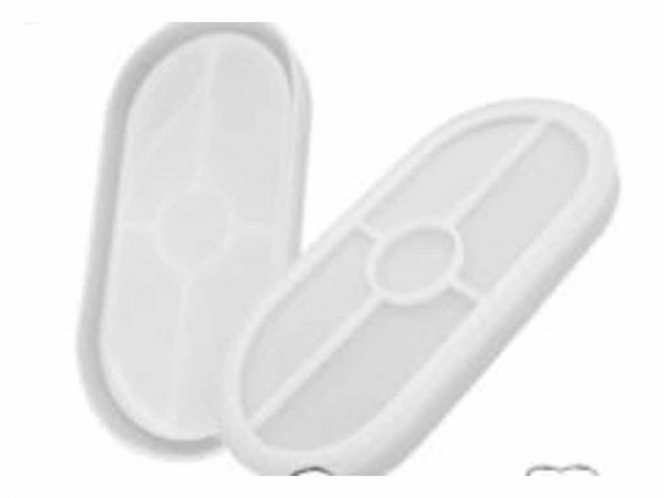 MOLDES RESINA BANDEJA OVAL 12x24cm