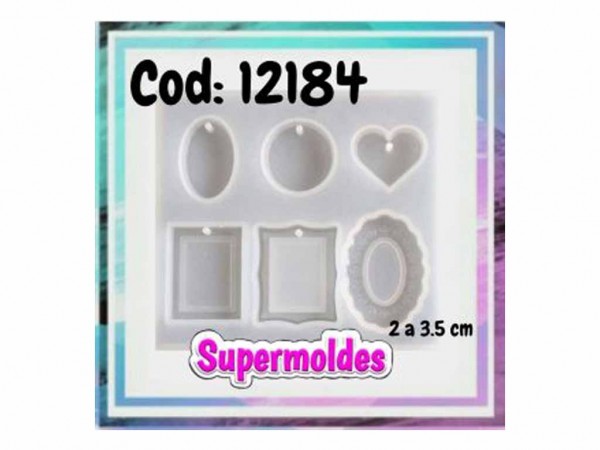 MOLDES SILICONA COLGANTES P/COLLAR x6unid