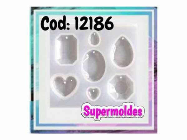 MOLDES SILICONA GEMAS COLGATES x 7unid