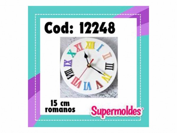 MOLDES SILICONA RELOJ RED NUM ROMANOS 15cm