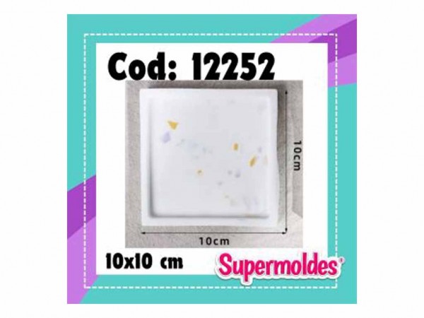 MOLDES RESINA POSAVASO CUAD BORDE 10cm