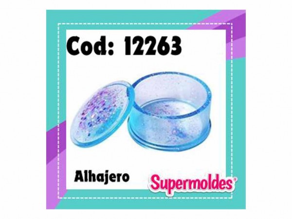 MOLDES SILICONA ALHAJERO CON TAPA REDONDO