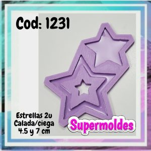 MOLDES RESINA ESTELLITAS 2u 4.5cm/7cm