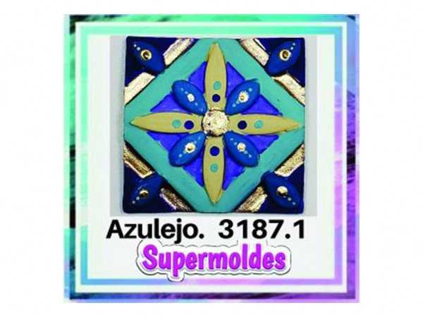 MOLDES SILICONA AZULEJOS 6x6cm