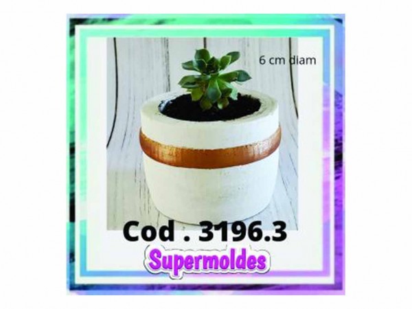 MOLDES SILICONA MACETA 6 CM DIAM C/VIROL