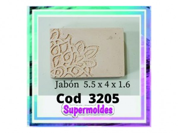 MOLDES SILICONA JABON CON MANDALA 5,5 x 4 x 1,5