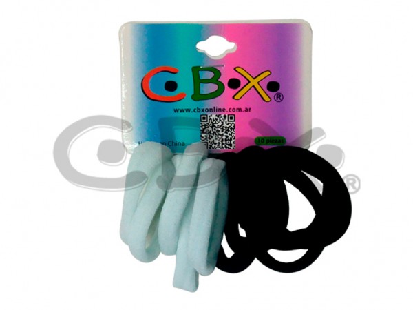 GOMITAS DE PELO TOALLA B Y N X10 UNID