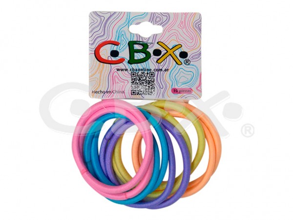GOMITAS DE PELO POLYESTER PASTELES X10