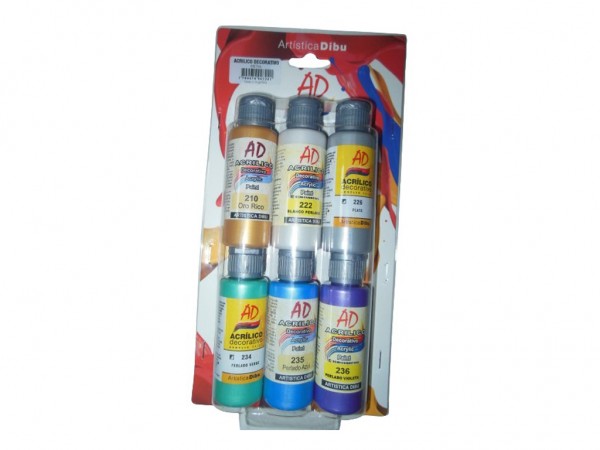 BLISTER AD ACRILICOS METALICOS 6x60ml