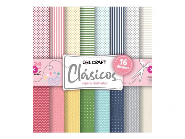 PAPEL SCRAP 30X30cm 160gr 24 H CLASIC