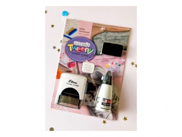 STAMP SET SCHOOL (SELLOS+ALMOHA+TINTA)