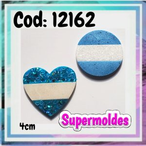 MOLDES SILICONA ESCARAPELAS CIRCULO/CORAZON 2unid 3mm