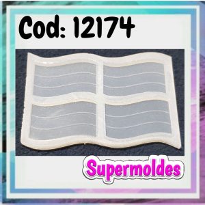 MOLDES SILICONA ESCARAPELAS BANDERITA CON DIBUJO x4 unid