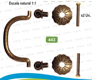 HERRAJES MANIJA 443 85x40