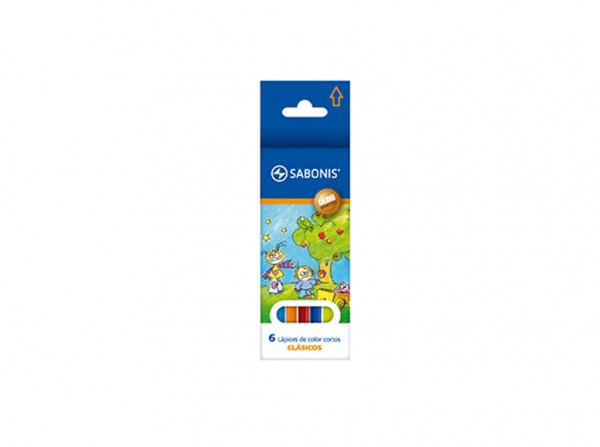 LAPIZ SAB P7001 COLOR CORTOS x6