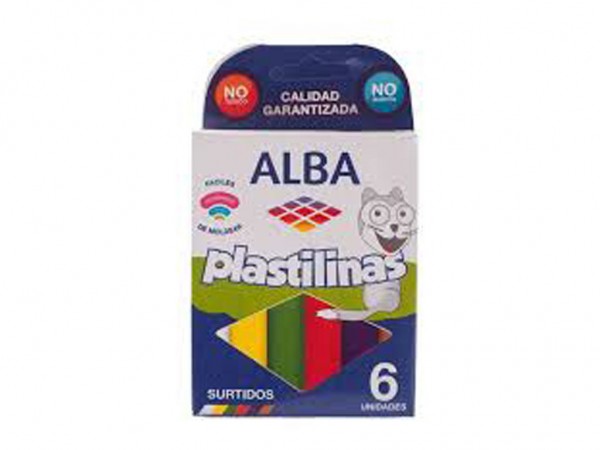 PLASTILINA ALBA SURTIDA x6 unidades