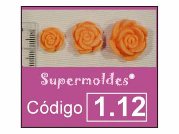 MOLDES RESINA ROSAS 3u 1cm/1.5 cm/2cm