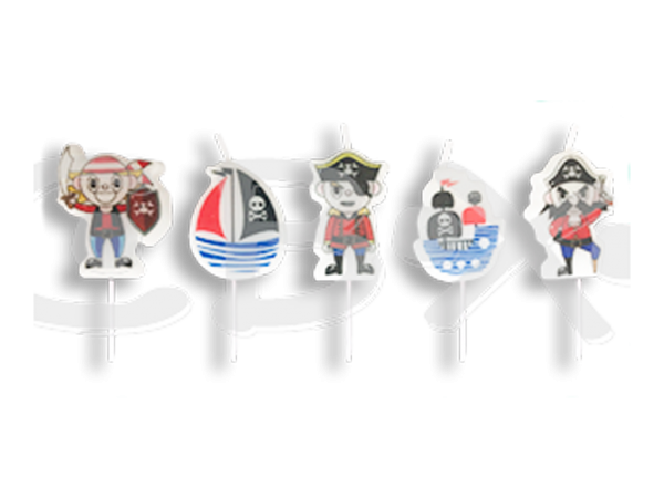 VELA INFANTIL X 5 UNID PIRATAS