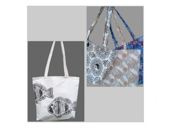 BOLSO PLAYERO LONA CH 42x35cm C/FUELLE