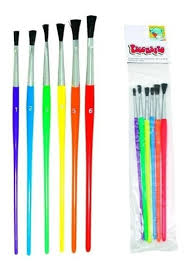 PINCELES ESCOLARES x6 unid redondos (1 al 6)