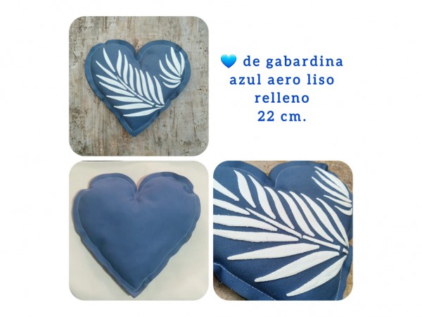 CORAZON LIENZO CRUDO 22cm