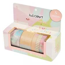 WASHI TAPE BOX 5 ROLLOS 4mt SPIRIT