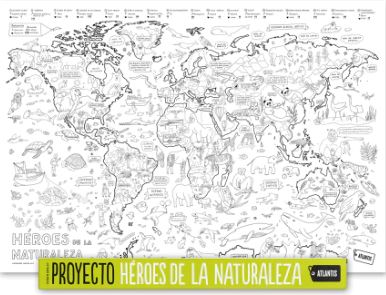 MAPAS DE HEROES DE LA NATURALEZA 70x100cm