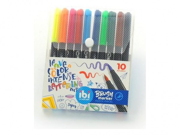 MARCADORES PUNTA PINCEL ESTUCHE x10
