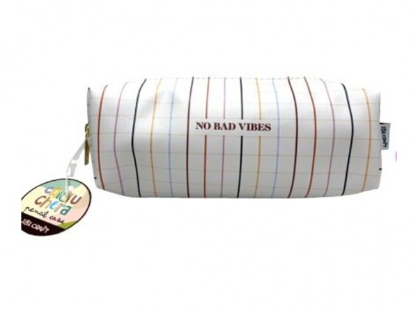 CARTUCHERA C/CIERRE ECOCUERO RAYADA