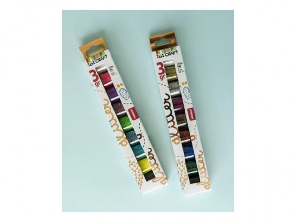 GLITTER SET 9 COLORES 3g C/U CLASICOS