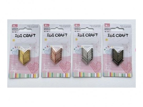 PROTECTOR METALICO ESQUINA ORO ROSA x8 pcs