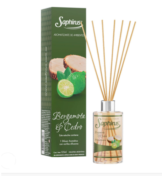 DIFUSORES AROMATICOS BERGAMOTA Y CEDRO