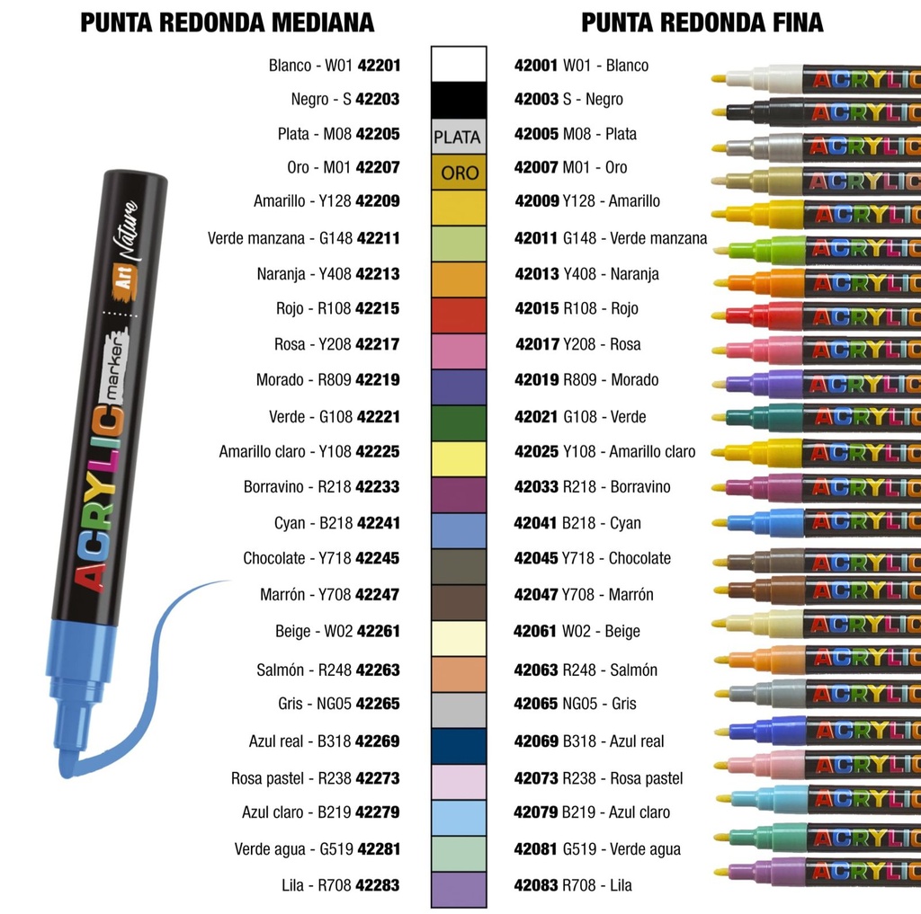 MARCADORES ACRILICOS P. FINA BEIGE