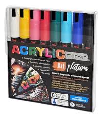 MARCADORES ACRILICOS P. MEDIA SET x8 TRAD