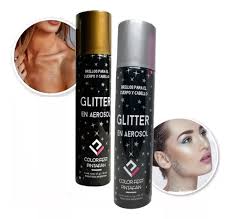 GLITTER EN AEROSOL PLATA