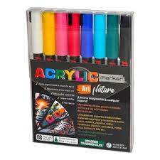 MARCADORES ACRILICOS P. FINA SET TRAD x8