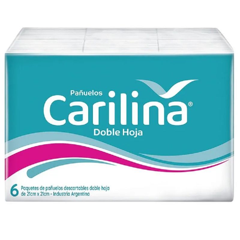 PAÑUELOS CARILINA x6 unid H/D 21x21cm