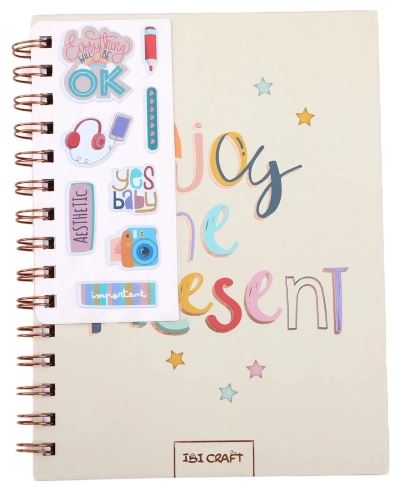 CUADERNO ESPIRAL 80h + STICKERS 3D (JOY)