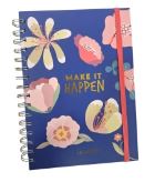 CUADERNO ESPIRAL 80h+STICKERS+REGLA (PLANNER)